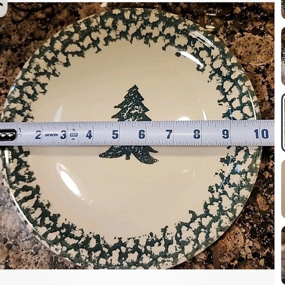 Festive Tree Design Plate-Folk Craft By Tienshan Winter Wonderland Holiday .4 - Picture 10 of 14